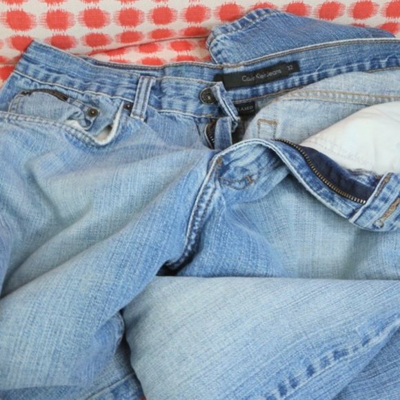 CALVIN KLEIN JEANS Men's Relaxed Straight Easy Fit 32x34 Egypt Made 100% Cotton! - Picture 12 of 14